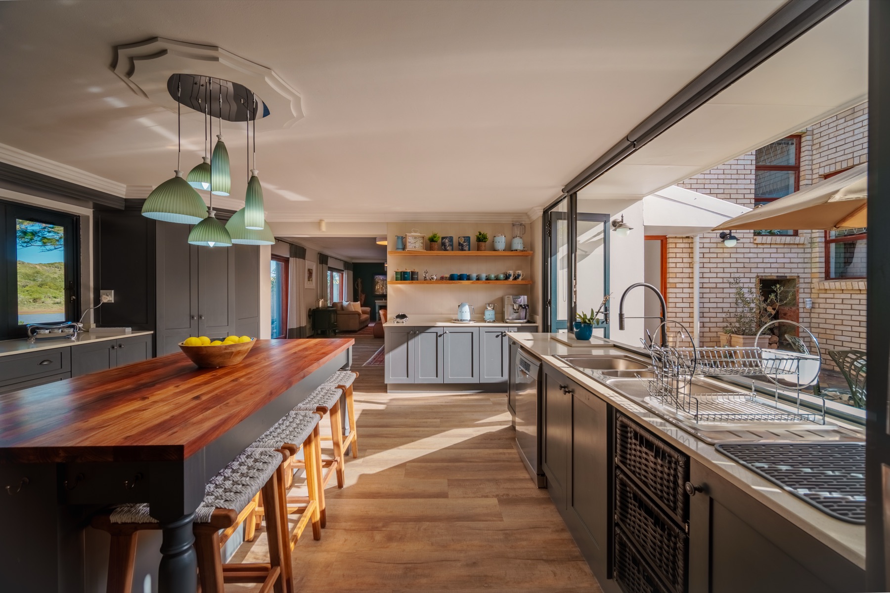 Modern family home kitchen real estate photography — Gqeberha